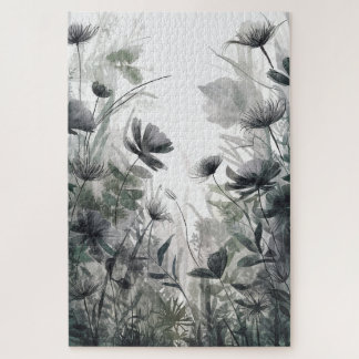 Vloeiende Bloemendans | Waterverf Botanische Puzze Legpuzzel