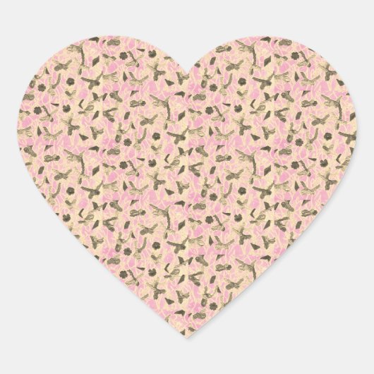 Vloeiende bogen hart sticker (Voorkant)