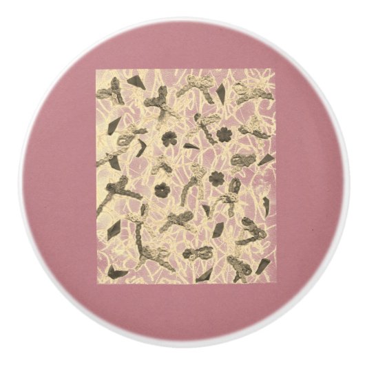 Vloeiende bogen keramische knop (Voorkant)