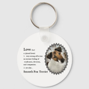 Vloeiende Fox Terrier-cadeautjes Sleutelhanger