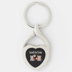 Vloeiende Fox Terrier MOM-cadeautjes Sleutelhanger