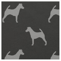 Vloeiende Fox Terrier Silhouettes Grey en Black