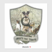 Vloeiende Fox Terrier-Sticker Sticker (Vel)