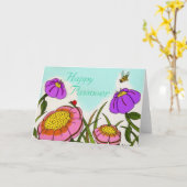 Vloeiende Kaart "Happy Passover" (Gele Bloem)