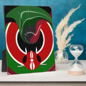 Vloeiende Keniaanse vlag: een modern ontwerp Fotoplaat (Zijkant)