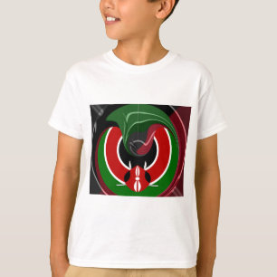 Vloeiende Keniaanse vlag: een modern ontwerp T-shirt
