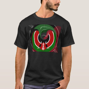 Vloeiende Keniaanse vlag: een modern ontwerp T-shirt