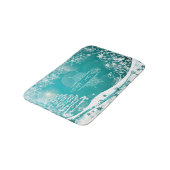 Vloeiende kerstsnowflakes badmat (Gekanteld)