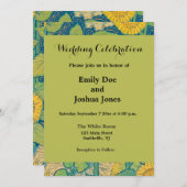 Vloeiende kindervrouw in zonnebloempitten kaart (Voorkant / Achterkant)