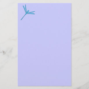 Vloeiende lichte blauwe dragonvlieg briefpapier