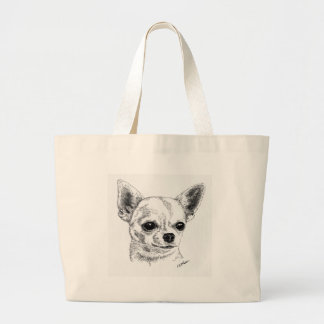Vloeiende mantel chihuahua - 1 grote tote bag