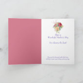 Vloeiende Moederdag van de dominee Bouquet Kaart (Binnen)