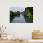 Vloeiende rivierafdrukken met Scriptversie Poster (Keuken)