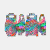 Vloeiende spiraal in overlappende showkleurige vle bedankdoosjes (Uitgevouwen)