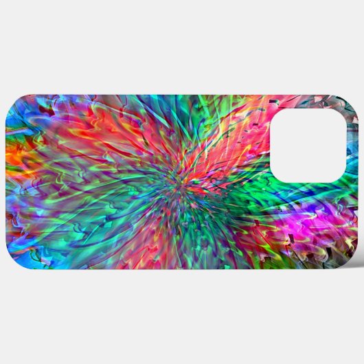 Vloeiende spiraal in overlappende showkleurige vle Case-Mate iPhone case (Achterkant (horizontaal))