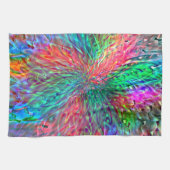 Vloeiende spiraal in overlappende showkleurige vle theedoek (Horizontaal)