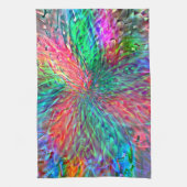 Vloeiende spiraal in overlappende showkleurige vle theedoek (Verticaal)