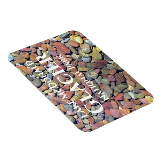 Vloeiende stenen in het meer van McDonald, Glacier Magneet (Rechterzijde)