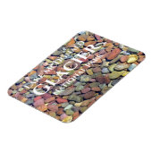 Vloeiende stenen in het meer van McDonald, Glacier Magneet (Linkerzijde)