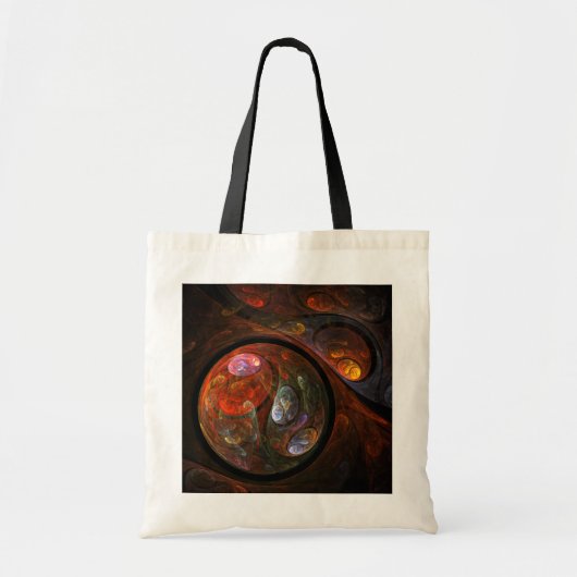 Vloeiende verbinding Abstracte Art Canvas tas (Voorkant)