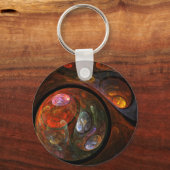 Vloeiende verbinding Abstracte Art Sleutelhanger (Voorkant)