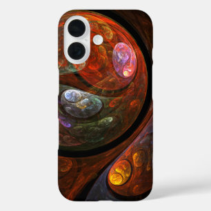 Vloeiende verbinding Abstracte kunst iPhone 16 Hoesje