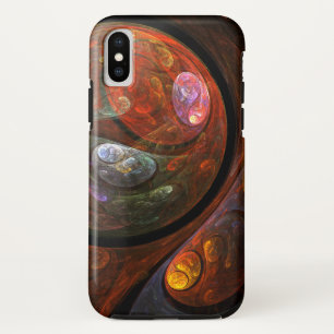 Vloeiende verbinding Abstracte kunst iPhone XS Hoesje