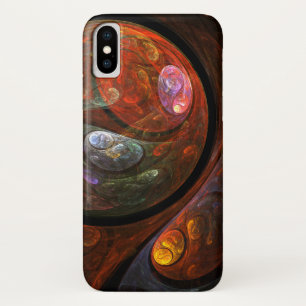 Vloeiende verbinding Abstracte kunst iPhone X Hoesje