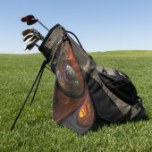 Vloeiende verbinding Abstracte kunst Golfhanddoek (Groen)