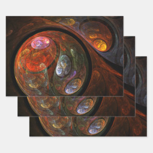 Vloeiende verbinding Abstracte kunst Inpakpapier Vel
