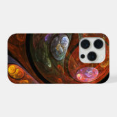 Vloeiende verbinding Abstracte kunst iPhone Hoesje (Achterkant horizontaal)