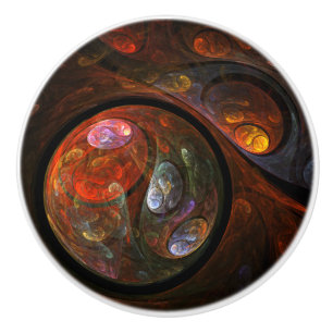 Vloeiende verbinding Abstracte kunst Keramische Knop