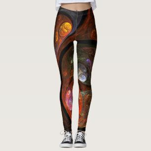 Vloeiende verbinding Abstracte kunst Leggings