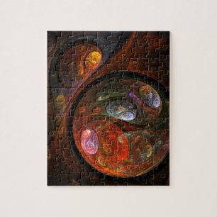 Vloeiende verbinding Abstracte kunst Legpuzzel