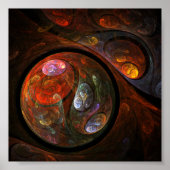 Vloeiende verbinding Abstracte kunst Poster (Voorkant)