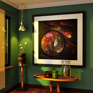 Vloeiende verbinding Abstracte kunst Poster