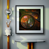 Vloeiende verbinding Abstracte kunst Poster