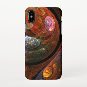 Vloeiende verbinding Abstracte tekenmatte iPhone XS Hoesje