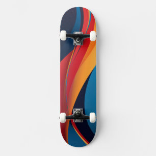 Vloeiende vormen en stippen skateboard
