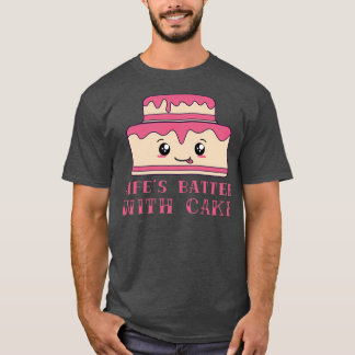 Vloeienvanger met taartontwerp voor een afsluiter t-shirt