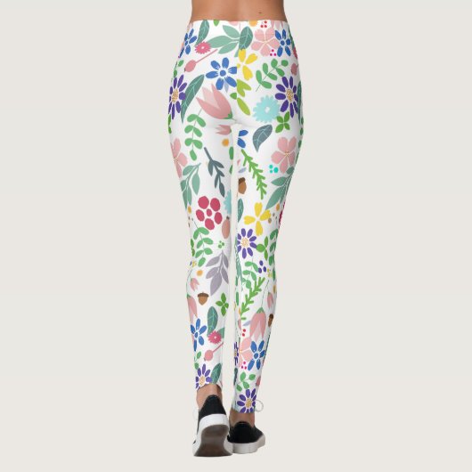 Vloeiing Modern Floral Leggings (Achterkant)
