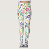 Vloeiing Modern Floral Leggings (Voorkant)