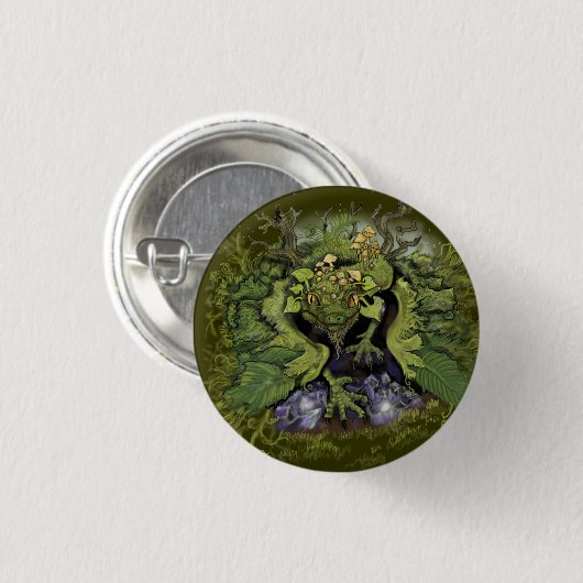 Vloeistof Dragon~Button Ronde Button 3,2 Cm (Voorkant /achterkant)