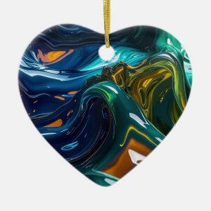 Vloeistoffen gemengd keramisch ornament
