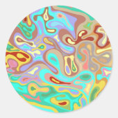 Vloeistofoppervlak 12 ronde sticker (Voorkant)