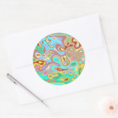 Vloeistofoppervlak 12 ronde sticker (Envelop)