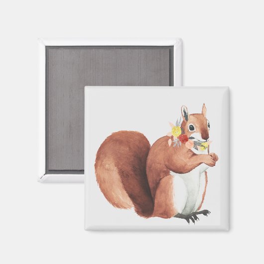 Vloeizoenkruin Forester Squirrel Magneet (Voorkant / Achterkant)