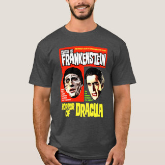 VLOEK VAN FRANKENSTEIN HORROR VAN DRACULA vintage T-shirt