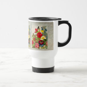  Vloer Bouquet met Butterflies Travel Mug Reisbeker