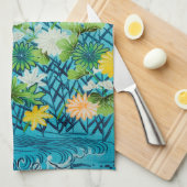 Vloer en Leaf, Japans ontwerp Theedoek (Quarter Fold)